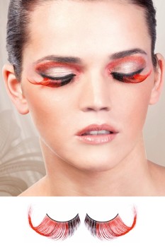 Brown-Red Feather Eyelashes - BE551