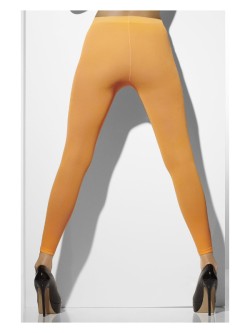 Opaque Footless Tights, Neon Orange - FV42793