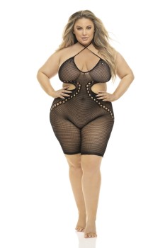 Pink Lipstick - Fill Me In Bodystocking - PL27056X