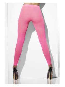 Opaque Footless Tights, Neon Pink - FV42719
