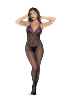 Mapale - Fishnet and Lace Bodystocking Set - MAP1122
