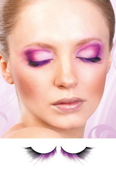 Black-Purple Deluxe Eyelashes - BE539