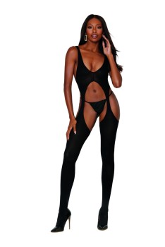 Dreamgirl - Dreamgirl Women’s Sheer Suspender Bodystocking - DG0031