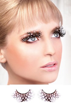 Brown Feather Eyelashes - BE607