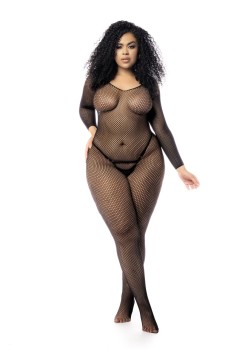 Mapale - Long Sleeved Fishnet Bodystocking - MAP1102X