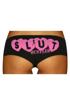 Hustler Screen Print Panties - Slut - HSP-10