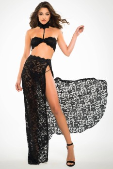 Adore Freya See Through Me Bandeau Top, Skirt & G-String - AL-A1033