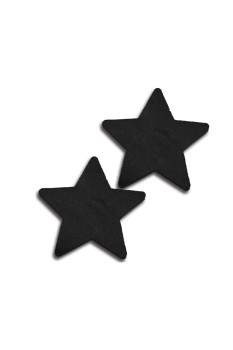 Satin Solid Black Star Pasties - GL31535
