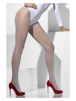 Fishnet Tights, White - FV42728