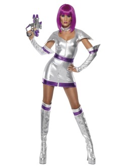 Fever Space Cadet Costume, Silver Metallic - FV33469