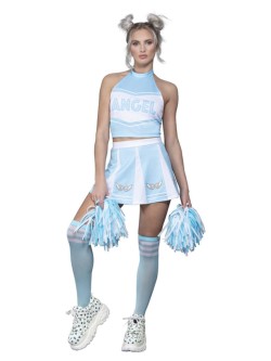 Fever Angel Cheerleader Costume, Blue - FV52170