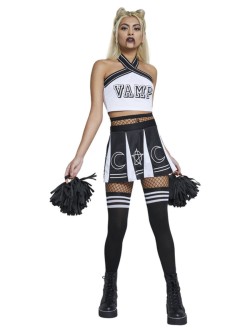 Fever Vamp Cheerleader, Black & White - FV52189