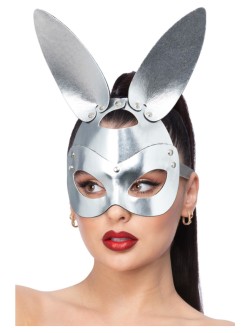 Fever Silver Mock Leather Rabbit Mask - FV53005