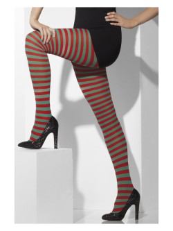 Opaque Tights, Red & Green - FV42751