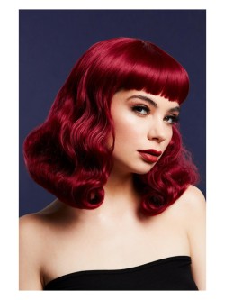 Fever Bettie Wig with Short Fringe, Plum - FV72145