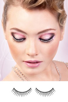 Black-White Rhinestone Eyelashes - BE573