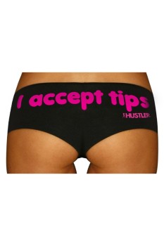Hustler Screen Print Panties - I Accept Tips - HSP-05