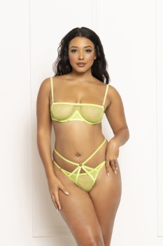 Seven til Midnight - Two piece bra set.  Fishnet bra with underwire - STM11585P