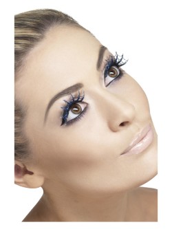 Eyelashes Spiderwebs with Glitter, Blue - FV23186