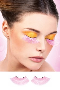Pink Glitter Eyelashes - BE520