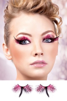 Baby Pink Feather Eyelashes - BE632