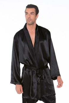 Mens' Satin Robe W/ Matching Sash - IC8800