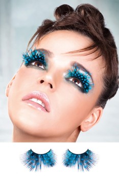 Blue Feather Eyelashes - BE612