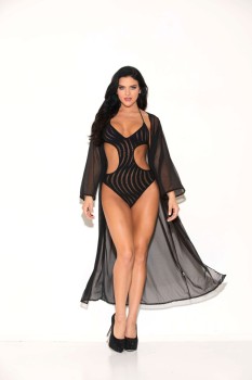 3/4 Sleeve Mesh Robe - GL37534