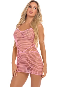Roll Up Net Mini Dress - PL27040
