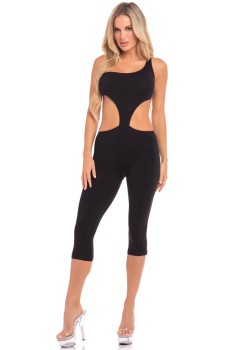 One Shoulder Cropped Catsuit - PL27035