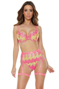 Coquette - Bra, Garter Belt & Thong set - CQ24114