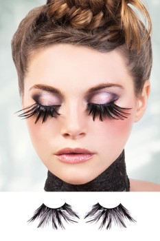 Black Feather Eyelashes - BE611