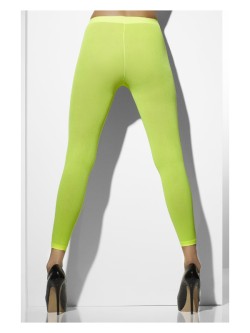 Opaque Footless Tights, Neon Green - FV42792