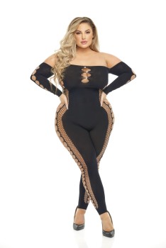 Pink Lipstick - Diamond Drippin Bodystocking - PL27057X