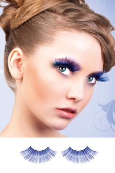 Blue Glitter Eyelashes - BE525