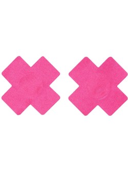 Fever Cross Nipple Pasties, Pink - FV20781