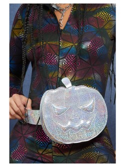 Fever Holographic Pumpkin Bum Bag, Silver - FV61156