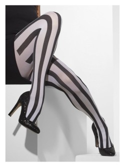 Opaque Tights, Black & White - FV24549